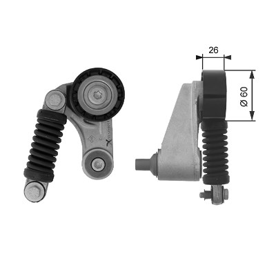 Gates Spannrolle, Keilrippenriemen [Hersteller-Nr. T38457] für Renault, Volvo von GATES