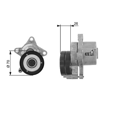 Gates Spannrolle, Keilrippenriemen [Hersteller-Nr. T38283] für Seat, VW von GATES