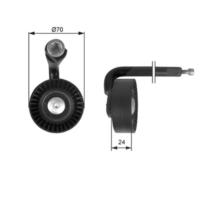 Gates Spannrolle, Keilrippenriemen [Hersteller-Nr. T39020] für Skoda von GATES