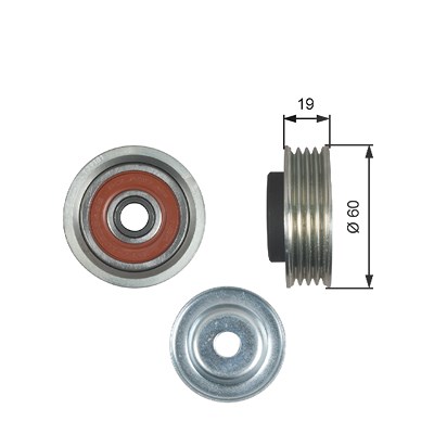 Gates Spannrolle, Keilrippenriemen [Hersteller-Nr. T39181] für Fiat, Suzuki von GATES