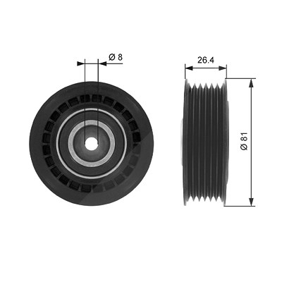 Gates Spannrolle, Keilrippenriemen [Hersteller-Nr. T36000] für VW von GATES