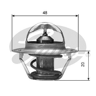 Gates Thermostat, Kühlmittel [Hersteller-Nr. TH00391G2] für Audi, Ford, VW von GATES