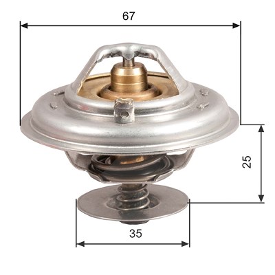 Gates Thermostat, Kühlmittel [Hersteller-Nr. TH14380G1] für Audi, Ford, Seat, VW von GATES