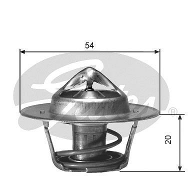 Gates Thermostat, Kühlmittel [Hersteller-Nr. TH00182G2] für Citroën, Fiat, Lancia, Peugeot, Renault, Volvo von GATES