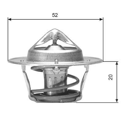 Gates Thermostat, Kühlmittel [Hersteller-Nr. TH04182G1] für Bedford, Daihatsu, Geo, Gme, Honda, Nissan, Santana, Suzuki, Toyota von GATES