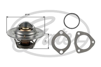 Gates Thermostat, Kühlmittel [Hersteller-Nr. TH12792G1] für Ford, Ford Usa, Mazda, Opel, Volvo von GATES