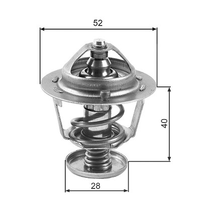 Gates Thermostat, Kühlmittel [Hersteller-Nr. TH24782G1] für Ford, Ford Usa, Mazda, Suzuki von GATES