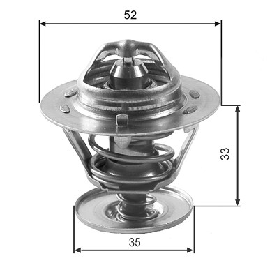 Gates Thermostat, Kühlmittel [Hersteller-Nr. TH12592G1] für Ford, Ford Usa, Mazda von GATES