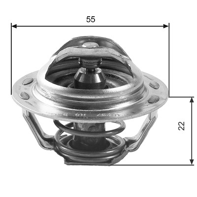 Gates Thermostat, Kühlmittel [Hersteller-Nr. TH13783G1] für Citroën, Fiat, Iran Khodro, Lancia, Peugeot von GATES