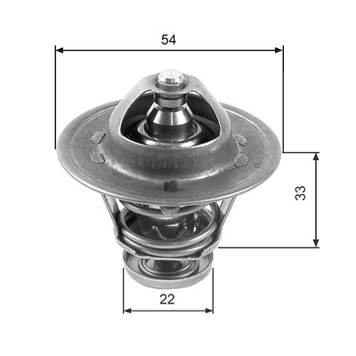 Gates Thermostat, Kühlmittel [Hersteller-Nr. TH22285G1] für Honda, Mazda, Opel, Vauxhall von GATES