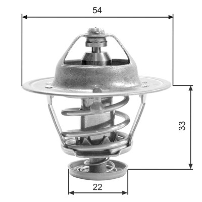 Gates Thermostat, Kühlmittel [Hersteller-Nr. TH22682G1] für Isuzu, Opel von GATES