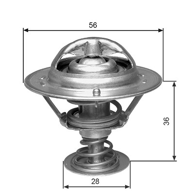 Gates Thermostat, Kühlmittel [Hersteller-Nr. TH31482G1] für Citroën, Lexus, Mitsubishi, Peugeot, Toyota von GATES