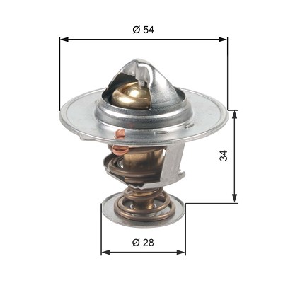 Gates Thermostat, Kühlmittel [Hersteller-Nr. TH47685G1] für Hyundai, Kia von GATES