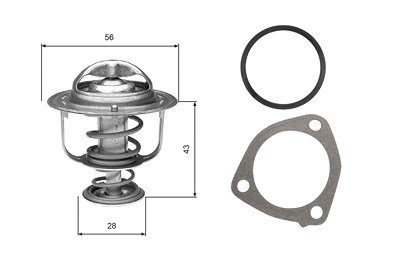 Gates Thermostat, Kühlmittel [Hersteller-Nr. TH31276G1] für Dodge, Mitsubishi, Nissan von GATES
