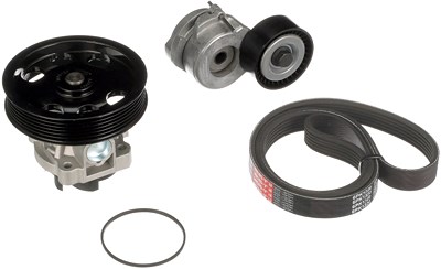 Gates Wasserpumpe + Keilrippenriemensatz [Hersteller-Nr. KP16PK1320] für Alfa Romeo, Fiat, Opel, Subaru, Suzuki, Vauxhall von GATES