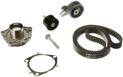 Gates Wasserpumpe + Zahnriemensatz [Hersteller-Nr. KP15646XS] für Alfa Romeo, Chrysler, Fiat, Jeep, Lancia, Opel, Suzuki, Vauxhall von GATES