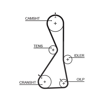 Gates Zahnriemen [Hersteller-Nr. 1481RM] für Mitsubishi von GATES