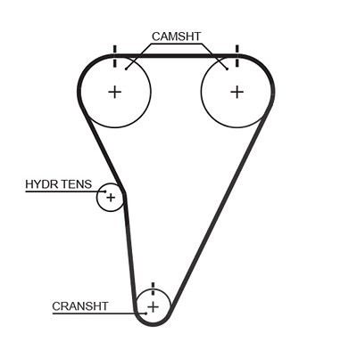 Gates Zahnriemen [Hersteller-Nr. T215RB] für Lexus, Toyota von GATES