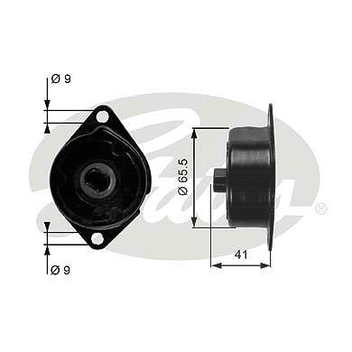 Gates Spannrolle, Keilrippenriemen [Hersteller-Nr. T39091] für Skoda von GATES