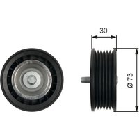 Umlenk-/Führungsrolle, Keilrippenriemen GATES T36435 von Gates