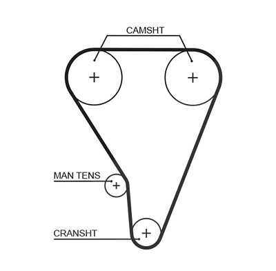 Gates Zahnriemen [Hersteller-Nr. 1117RM] für Geo, Toyota von GATES
