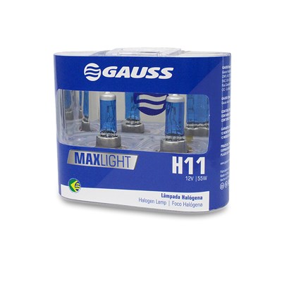 Gauss 1x Doppelblister Glühlampe H11 [Hersteller-Nr. 64211CBI-HCB] für Abarth, Alfa Romeo, Alpina, Audi, BMW, Cadillac, Chevrolet, Chrysler, Citroën, von GAUSS