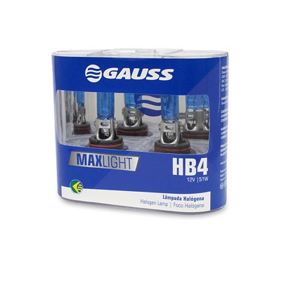 Gauss 1x Doppelblister Glühlampe HB4 [Hersteller-Nr. 9006CBI-HCB] für Alpina, BMW, Cadillac, Chevrolet, Chrysler, Daihatsu, Dodge, Ford, Honda, Hyunda von GAUSS