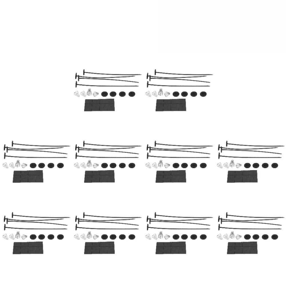 Kühler 1-10Set Lüftermontagesatz Für Auto-Elektroheizkörper, Befestigungsbänder, Befestigungsklammern, 4 X Gurte, 8 X Kissenpolster Kühlerband(10 Pcs) von GAYCLG