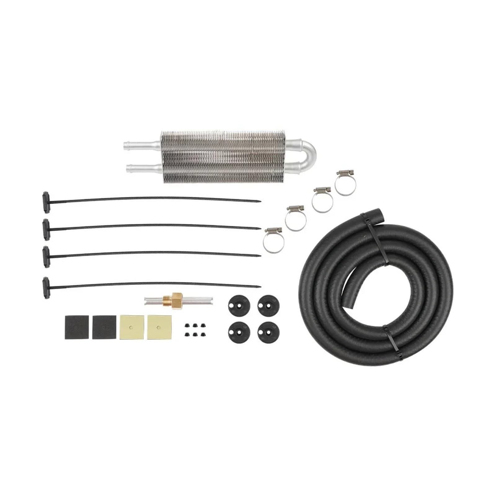 Kühler 10 Reihen 8 Reihen 6 Reihen 4 Reihen 2 Reihen Aluminium Remote Getriebe Ölkühler/Auto-Manueller Kühler Konverter Kit Kühlerband(2 Row Silver) von GAYCLG