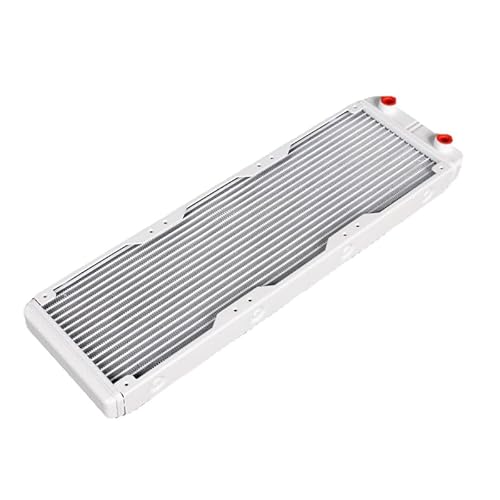 Kühler 18 Waterways Wasserkühlung Kühler Aluminium 240 360 Wasserkühler Weiß Kühlung Für Kühlkörpertauscher Flüssigkeitskühler Kühlerband(AI-LW360-18W) von GAYCLG