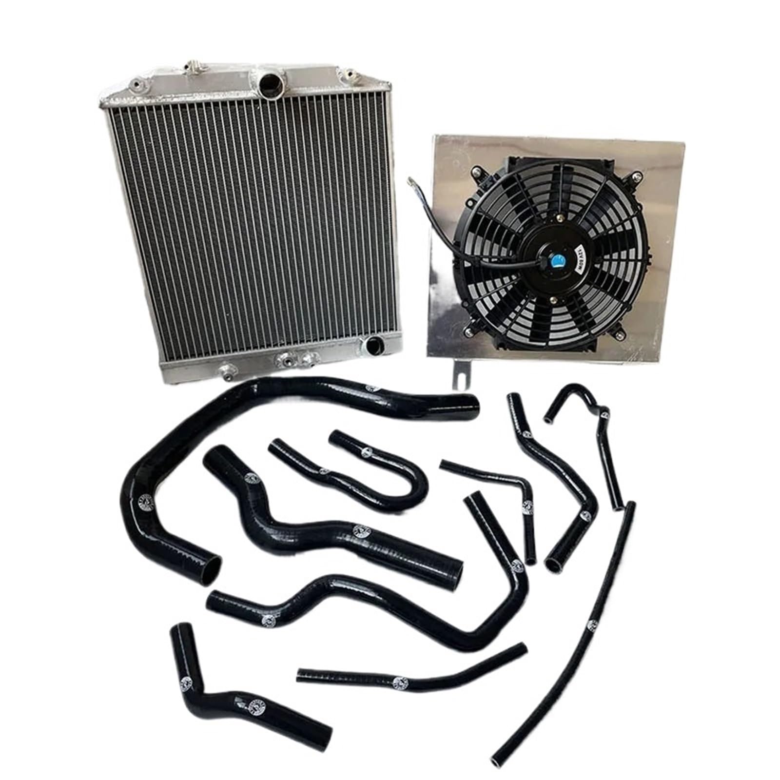 Kühler 3 Reihe Racing Aluminium Heizkörper 60mm Für Honda Civic EK EG DEl Sol Manuelle D15 D16 Für CIVIC EK3 B16 B18 K8 92-98 Kühlerband(208-MT-58MM-28MM KIT) von GAYCLG