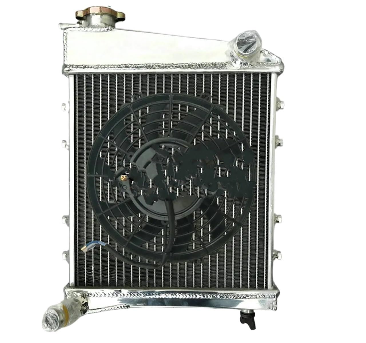 Kühler 40MM Aluminium Heizkörper Für Austin Rover Mini Cooper S/Morris 1275 GT MT 1967-1991 ALLE MODELLE & ODER mit FAN Kühlerband(Radiator And 1 Fan) von GAYCLG