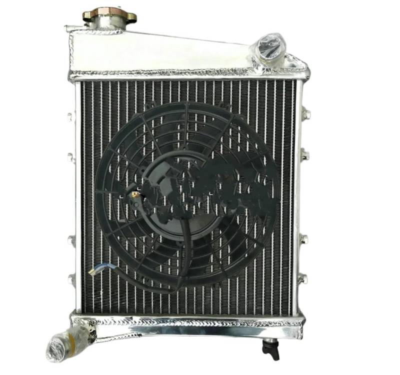Kühler 40MM Aluminium Heizkörper Für Austin Rover Mini Cooper S/Morris 1275 GT MT 1967-1991 ALLE MODELLE & ODER mit FAN Kühlerband(Radiator And 1 Fan) von GAYCLG
