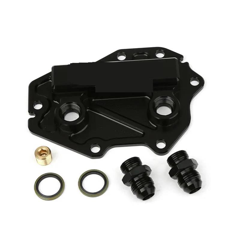 Kühler Auto Motorölkühler Modifikation Kühler Für BMW G Serie B48TU 2,0 T Ölkühlung Sandwich Platte Adapter BB-OCA-115 Kühlerband(AN8 Fitting) von GAYCLG