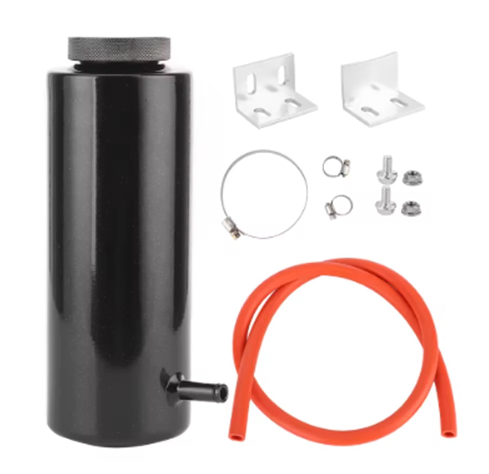 Kühler Kühlmittelkühler Kühlmitteltank Ausgleichsbehälter Kühlung Auffangflasche Überlaufbehälter Aluminium Autozubehör Kühlerband(Black) von GAYCLG