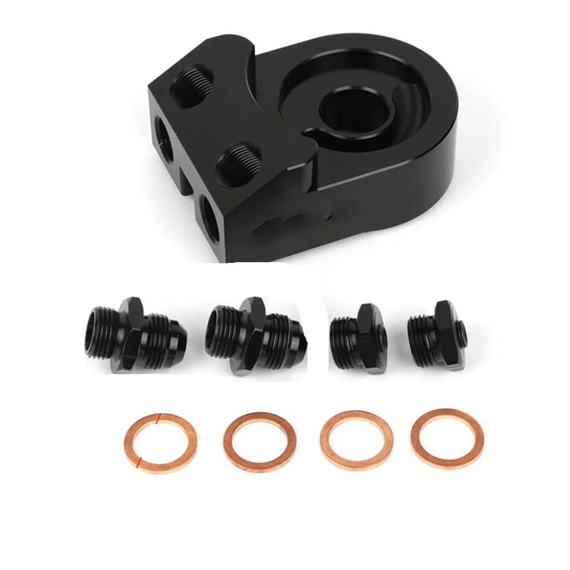 Kühler Motor 1.8T 2.0T EA888 GEN3 Ölkühler-Kit Für VAG GOLF MK7 Gti 付it Für Audi A3 Battle Bee Ölfilteradapter Kühler Kühlerband(AN10 No Thermostat) von GAYCLG