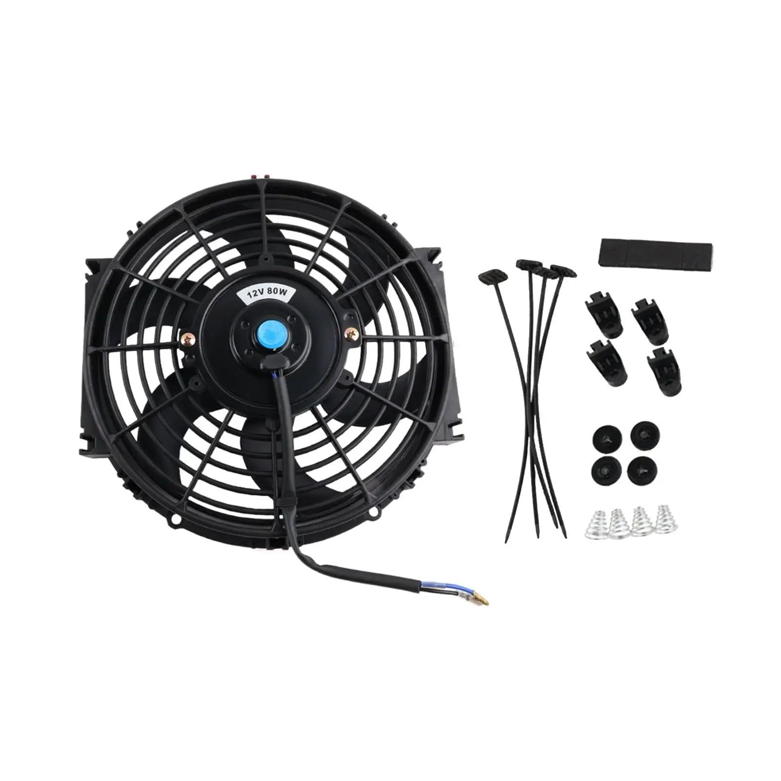 Kühler Motorkühlerlüfter Autos Klimaanlage Reparatur Gebogene Klinge Universal Zubehör Teil Kühlerkühlung Kühlerband(10inch 12V80W) von GAYCLG