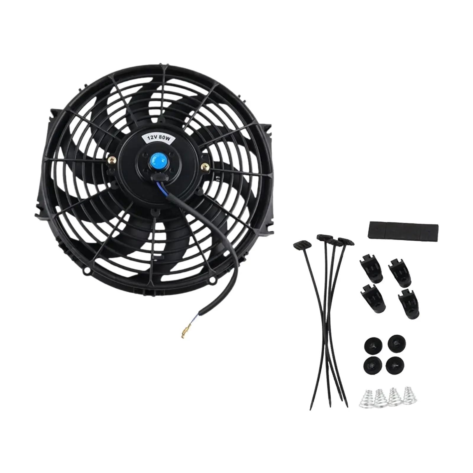 Kühler Motorkühlerlüfter Autos Klimaanlage Reparatur Gebogene Klinge Universal Zubehör Teil Kühlerkühlung Kühlerband(12inch 12V80W) von GAYCLG