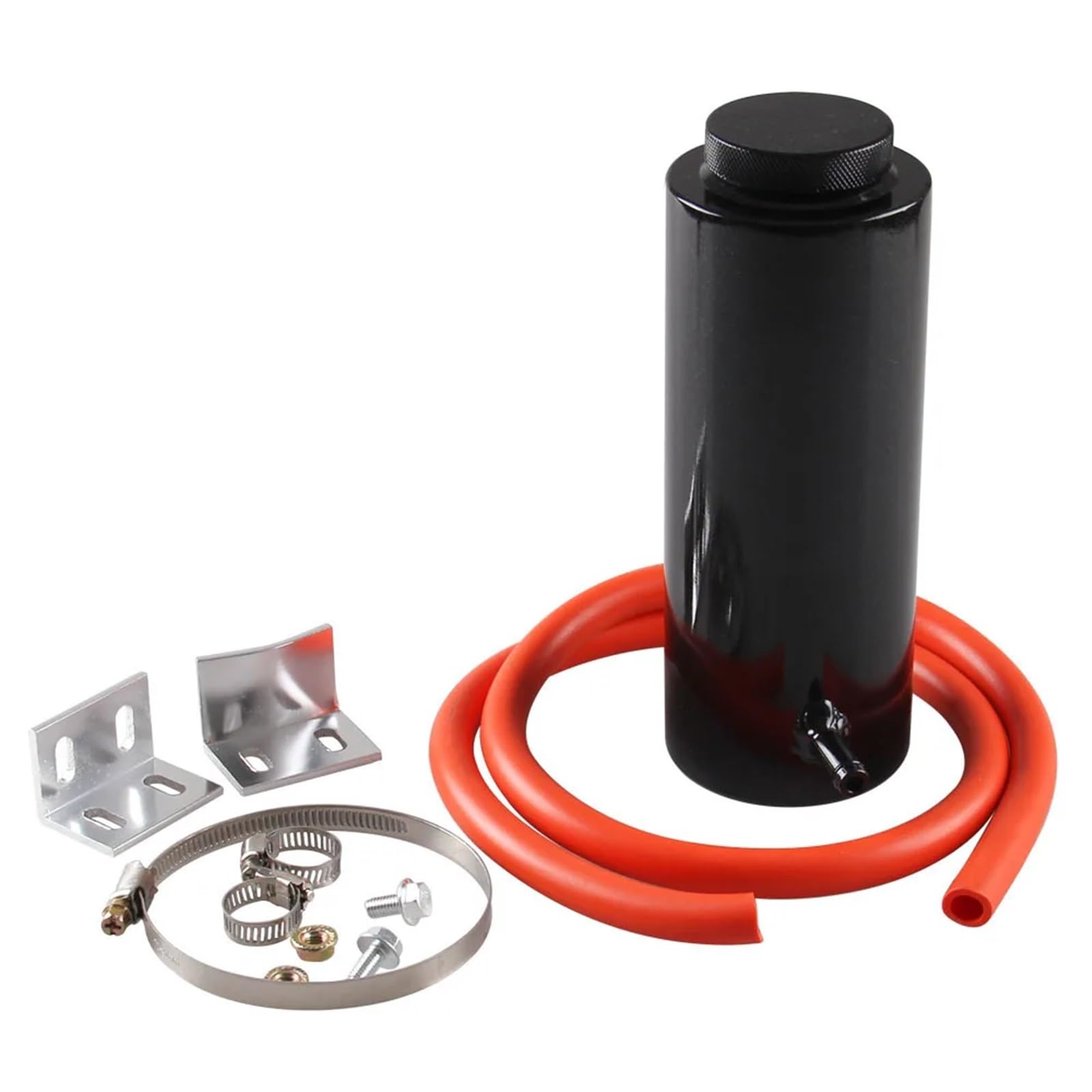 Kühler Universal Auto Kühler Kühlmittel Tank 800ml Kühlmittel Expansion Tank Überlauf Öl Catch Tank Kühlung Catch Bottle Reservoir Kühlerband(Black) von GAYCLG