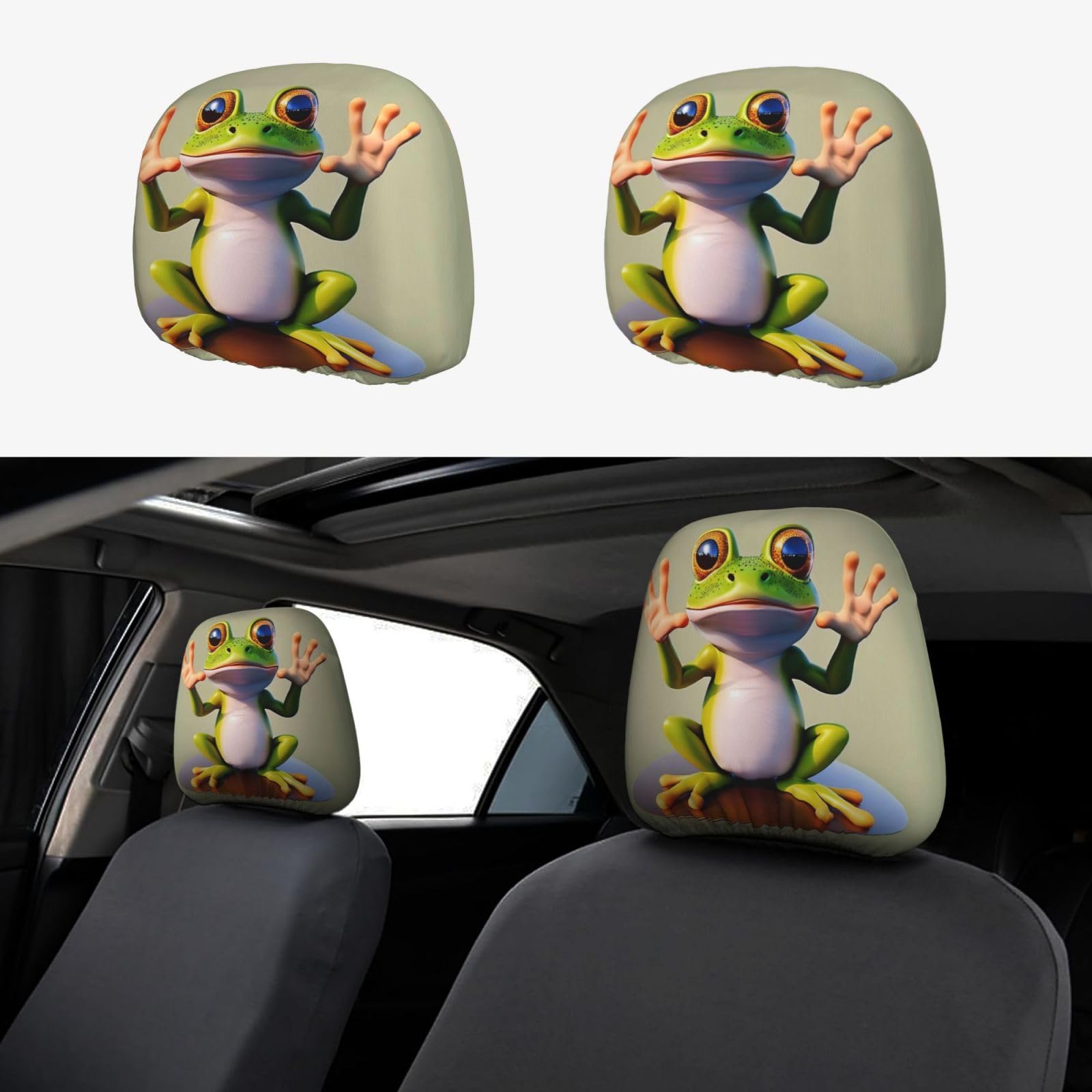 GBCVXZ Der lustige Frosch macht Yoga Auto-Kopfstützenbezug, 2 Stück, All-Inclusive-Kopfstützenbezüge, weich, elastisch, universelles Fahrzeug-Innenzubehör GBCVXZ Der lustige Frosch macht Yoga Auto-Kopfstützenbezug, 2 Stück, All-Inclusive-Kopfstützenbezüge, weich, elastisch, universelles Fahrzeug-Innenzubehör von GBCVXZ