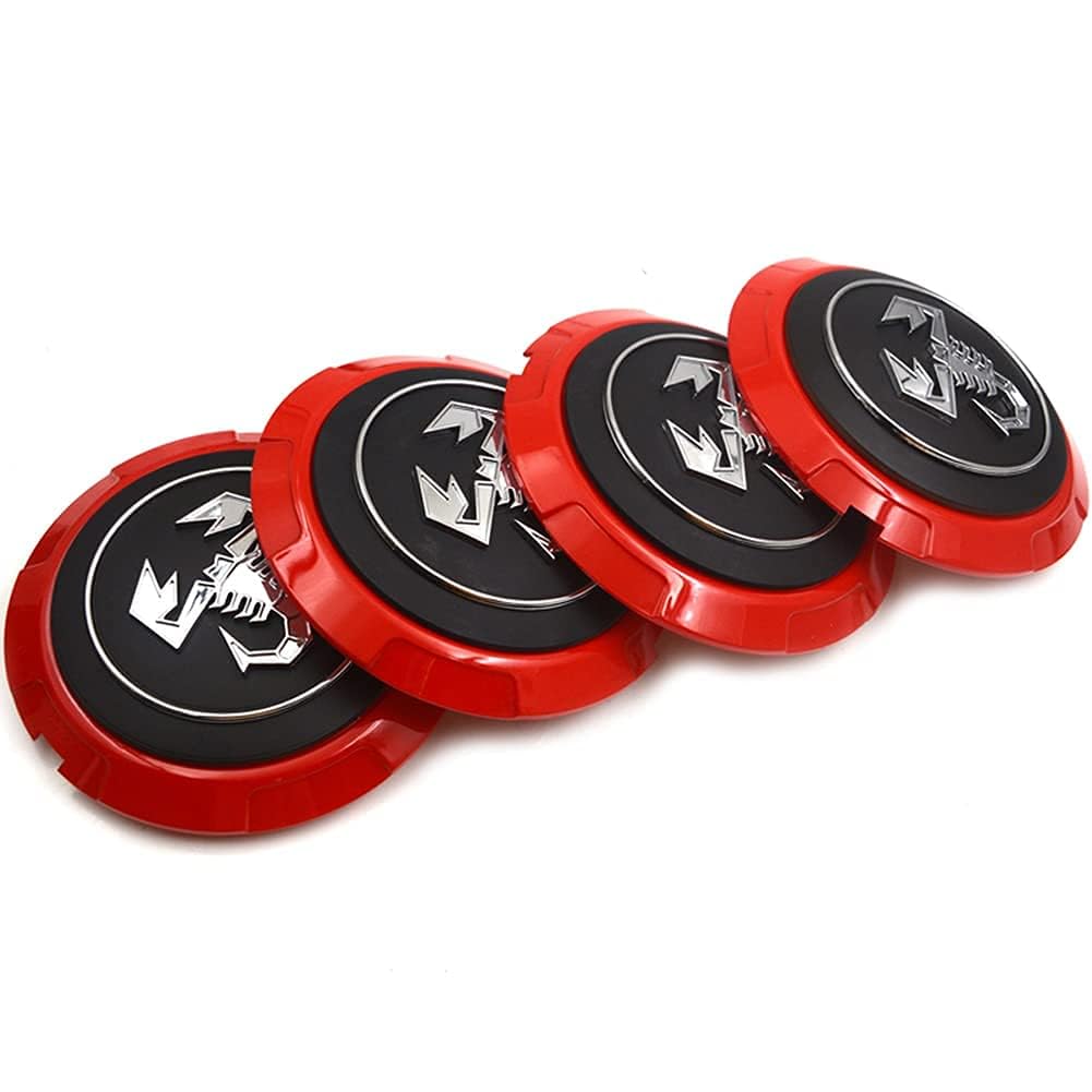 4 Stück Auto Radnabenkappen für Abarth 500C 2010-2014, Auto Radkappen mit Logo Stark Langlebig Einfaches und Elegantes Design Auto Zubehör 60mm,A 4 Stück Auto Radnabenkappen für Abarth 500C 2010-2014, Auto Radkappen mit Logo Stark Langlebig Einfaches und Elegantes Design Auto Zubehör 60mm,A von GBEDIKMS