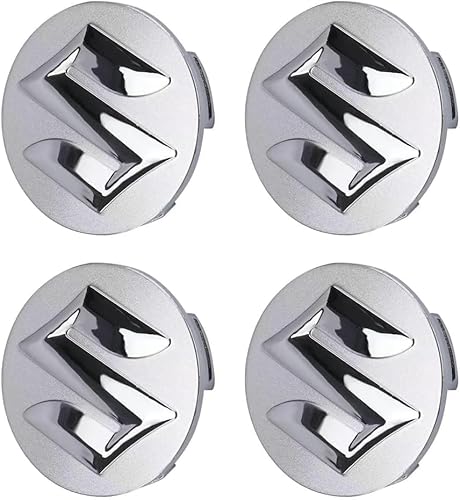 4 Stück Auto Radnabenkappen für Suzuki Vitara IV 2020-2023, Auto Radkappen mit Logo Stark Langlebig Einfaches und Elegantes Design Auto Zubehör 60mm,Silver 58mm von GBEDIKMS