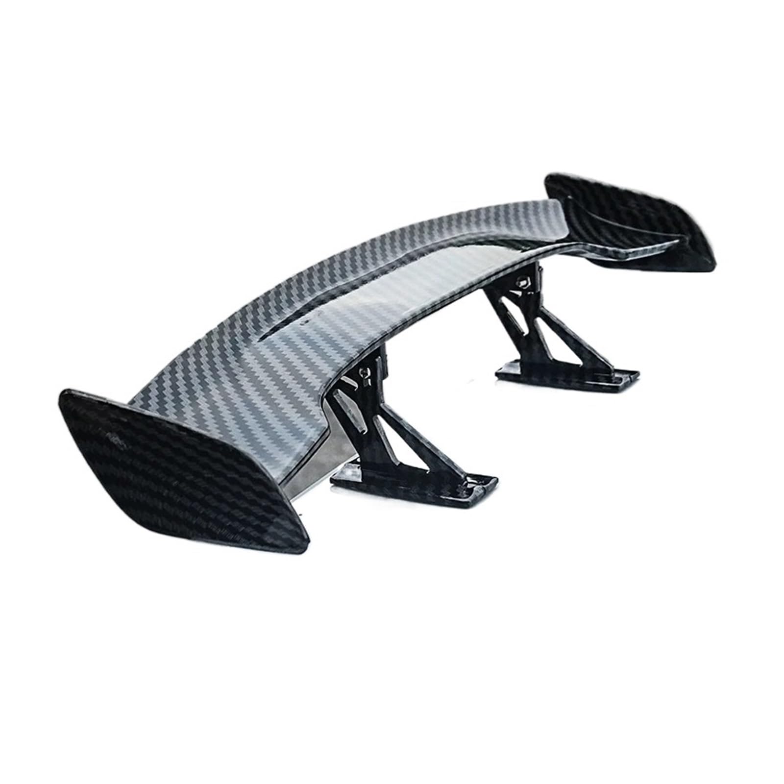 Dachspoiler Universal Auto Heckspoiler Spoiler Automobil Dekoration Kleines Modell Auto Aufkleber Autozubehör Heckflügel Spoiler(Carbon Fiber Black) von GBGWRMRYX