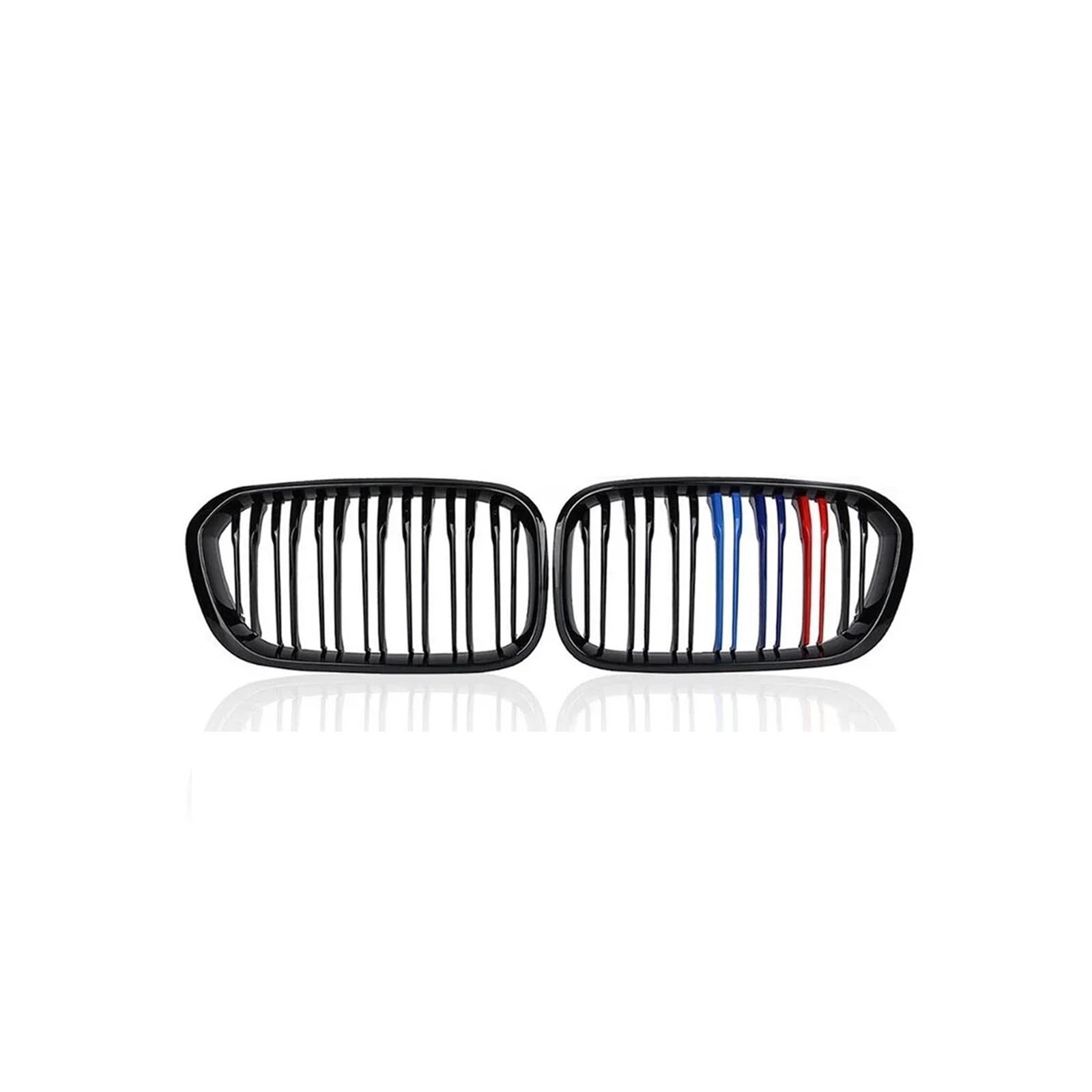 Kühlergrill 2 Stück Für 1Serie F20 F21 2012–2019 Frontgrills Schwarz Glänzend Nierengrill Racing Frontstoßstangengitter Kühlergrill Vorne(Double-3-Color) von GBGWRMRYX