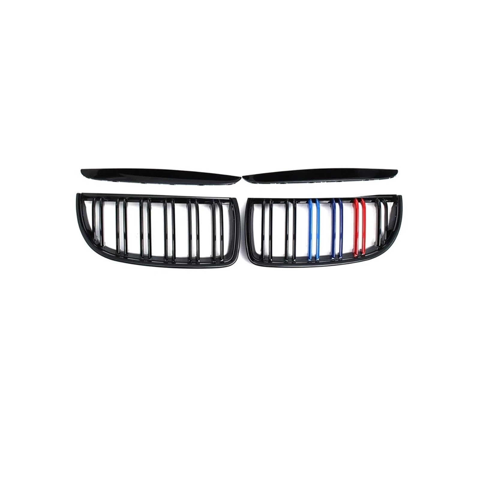 Kühlergrill 2Pcs Für 3 Serie E90 E91 320i 325i 328i 2005-2008 Vorne Niere Kühlergrill Doppel Lamellen Kühlergrill Vorne(Gloss Black 2 Line 3) von GBGWRMRYX