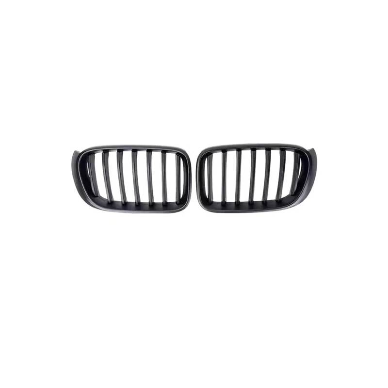 Kühlergrill 2Pcs Für X3 F25 Für X4 F26 2014-2017 Auto Front Niere Kühlergrill Diamanten Front Stoßstange Grille Kühlergrill Vorne(S Matte Black) von GBGWRMRYX