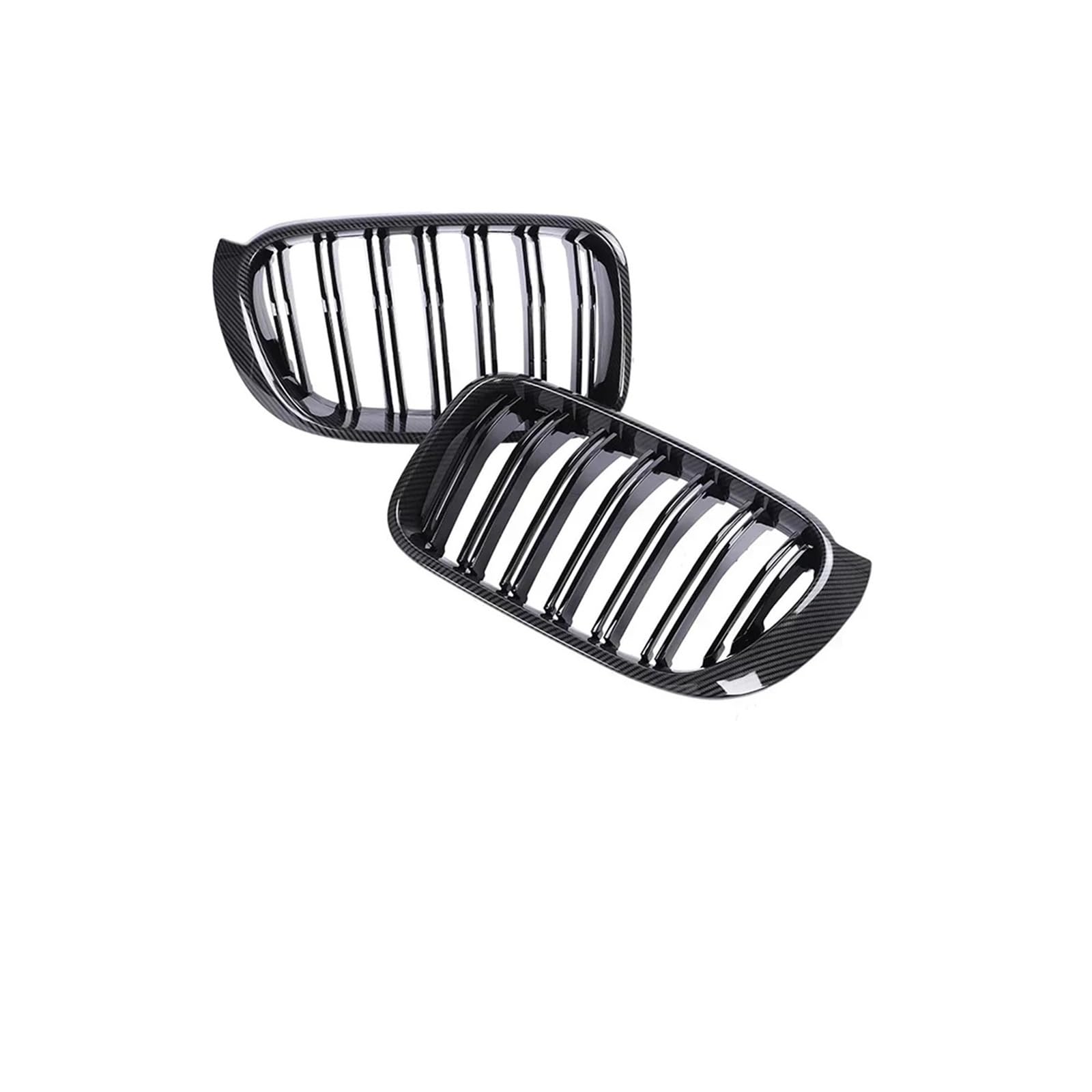 Kühlergrill 2Pcs Für X3 Für X4 F25 F26 2014-2018 Auto Untere Frontstoßstange Nieren Racing Grill Stil Kühlergrill Kühlergrill Vorne(Dual Carbon Look) von GBGWRMRYX