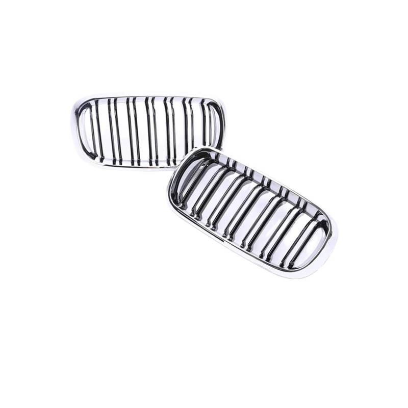Kühlergrill 2Pcs Für X5 Für X6 F15 F16 2014-2018 Auto Vorderen Stoßfänger Kühler Glanz Schwarz Grills Kühlergrill Vorne(Dual Chrome Black) von GBGWRMRYX