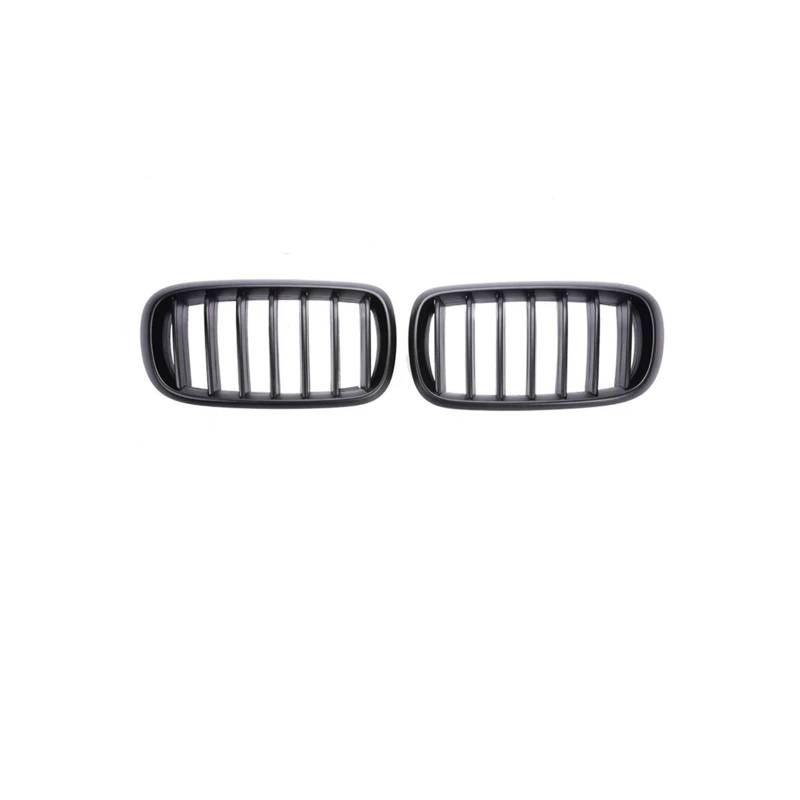 Kühlergrill 2Pcs Für X5 Für X6 F15 F16 2014-2018 Auto Vorderen Stoßfänger Kühler Glanz Schwarz Grills Kühlergrill Vorne(Single Matte Black) von GBGWRMRYX