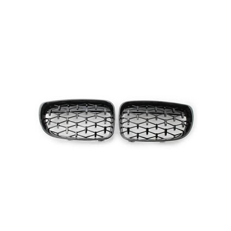 Kühlergrill Für 1Serie E81 E87 128I 130I 135I 2008-2011 Schwarz Glänzend Grills Abdeckung Vorderer Unterer Stoßfängergrill Kühlergrill Vorne(Chrome Silver) von GBGWRMRYX